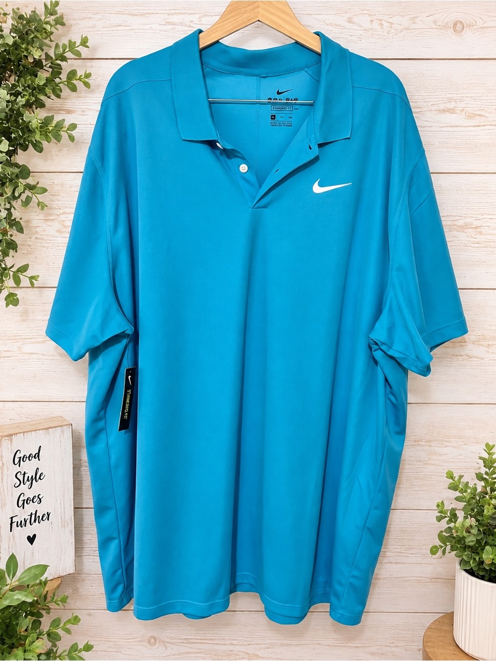 Nike Dri-FIT Victory Golf Polo Blue Fury Men’s NWT 2XL
